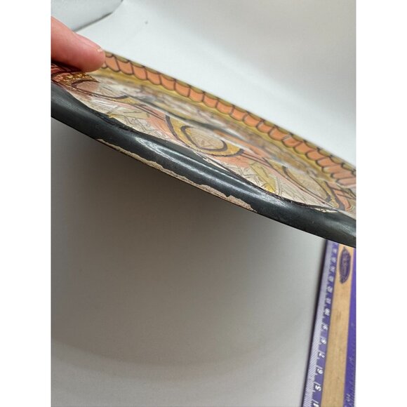 Vintage Egyptian Brass Wall Decor Plate King Ramses on a Chariot 11.5" - Picture 11 of 12